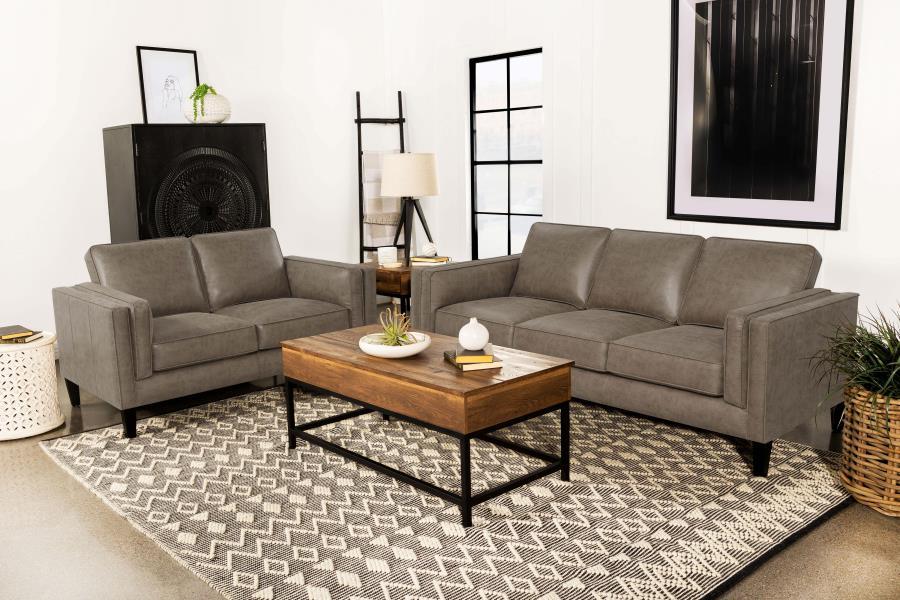 Locke - 2 Piece Set (Sofa and Loveseat) - Brown