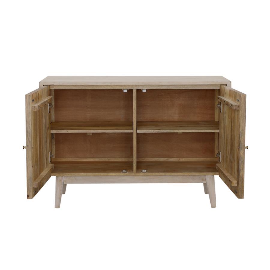 Ixora - 2-door Wood Accent Cabinet - Brown