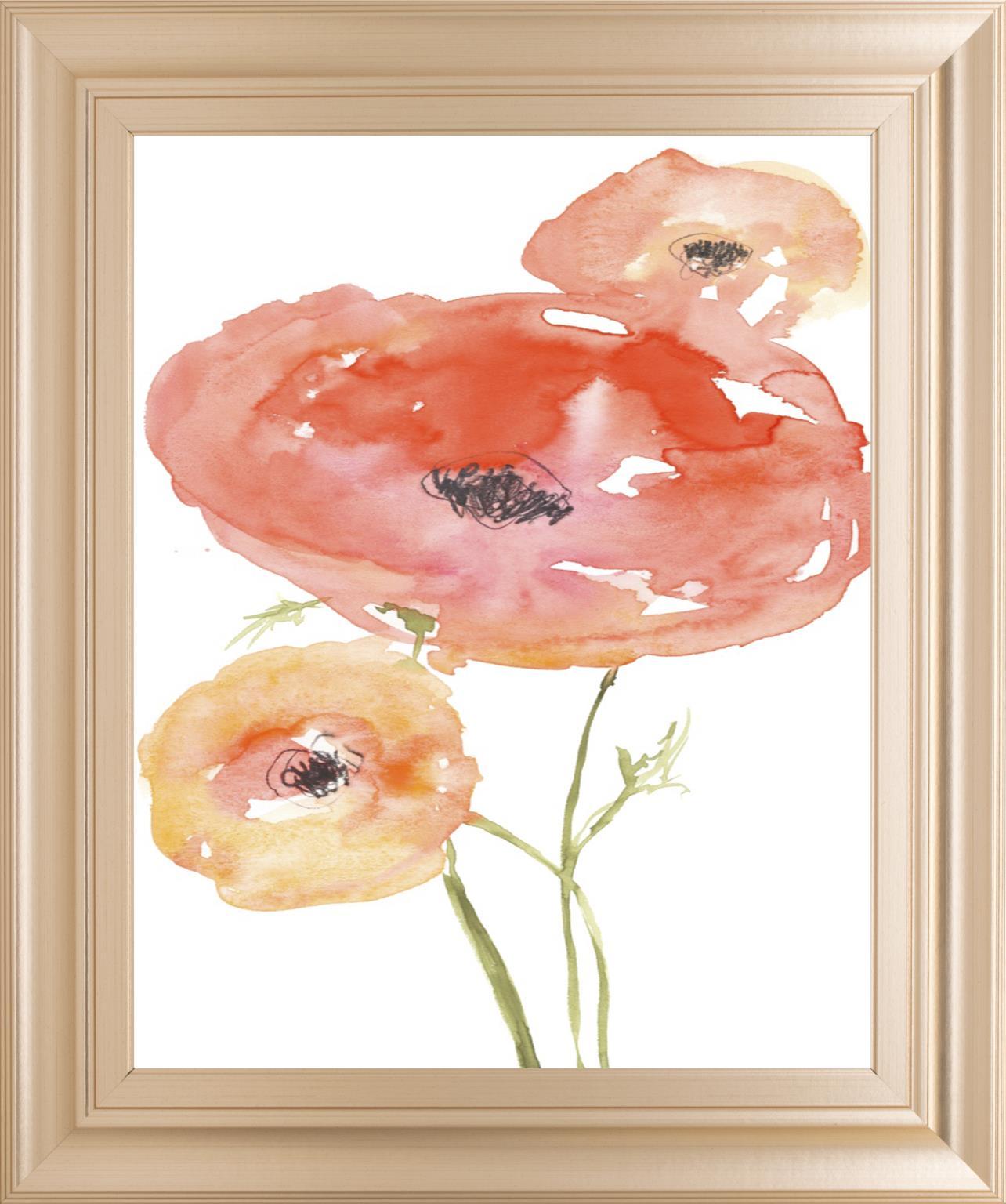 Neon Poppies I By Jennifer Goldberger 22x26 - Red