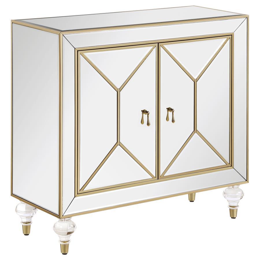 Lupin - Accent Mirrored Cabinet - White