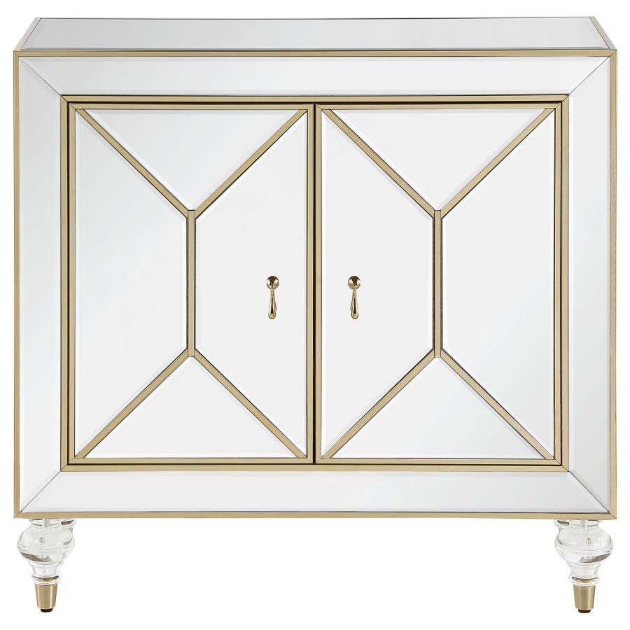 Lupin - Accent Mirrored Cabinet - White