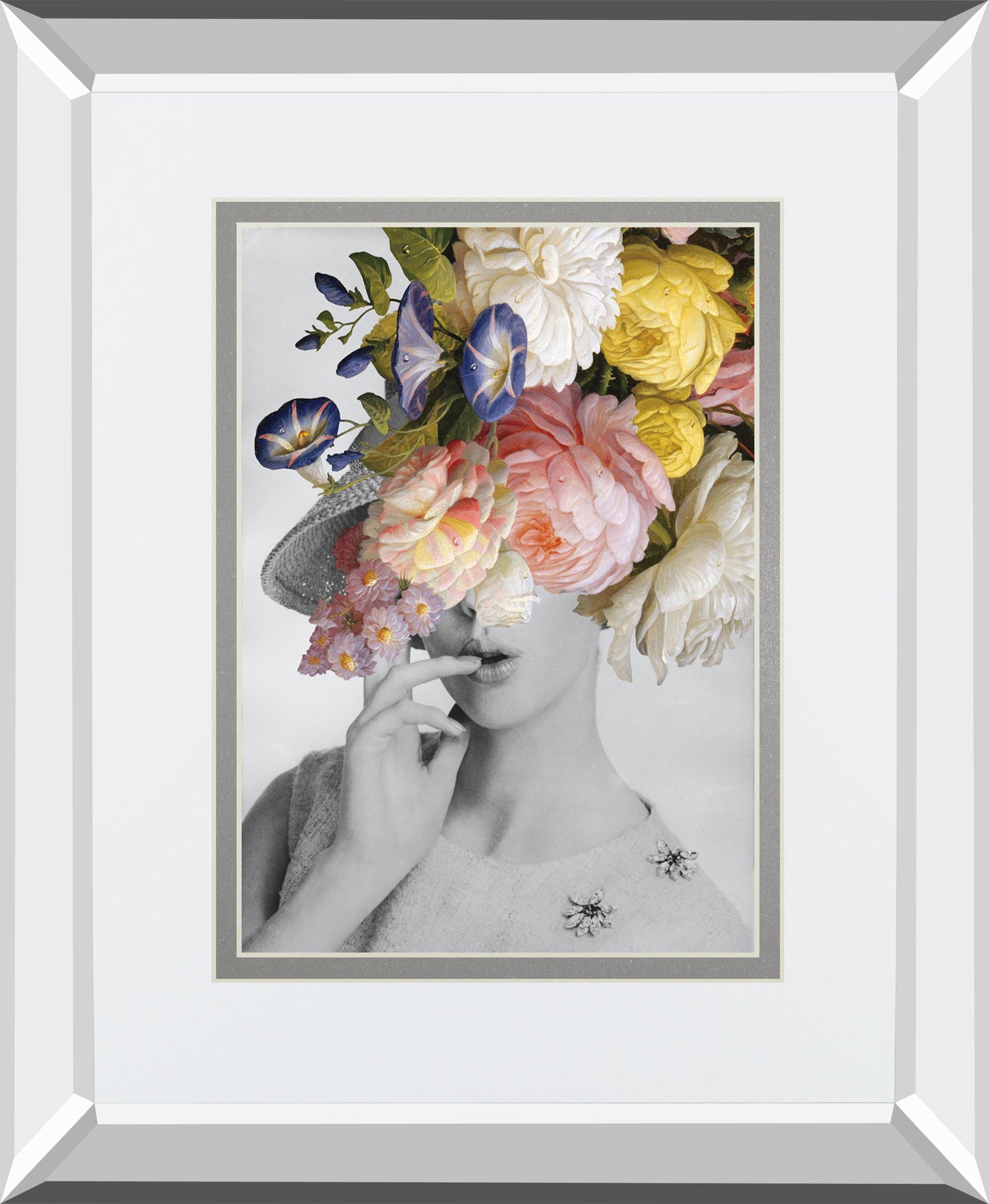 Garden Party I By Wild Apple Portfolio Mirrored Frame