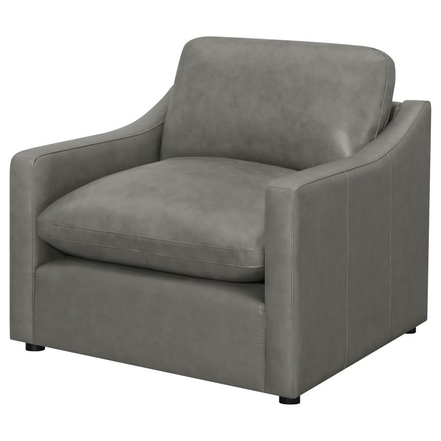 Grayson - Sloped Arm Upholstered Chair - Gray