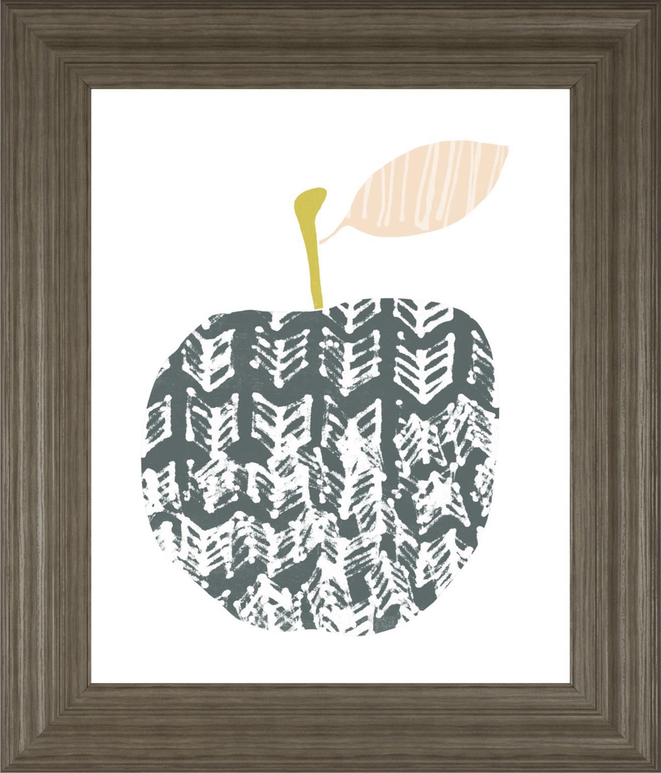 Cut Paper Fruit II By June Erica Vess 22x26 - Dark Gray