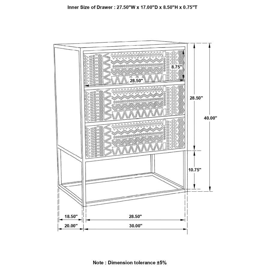 Tall Accent Cabinet - Black
