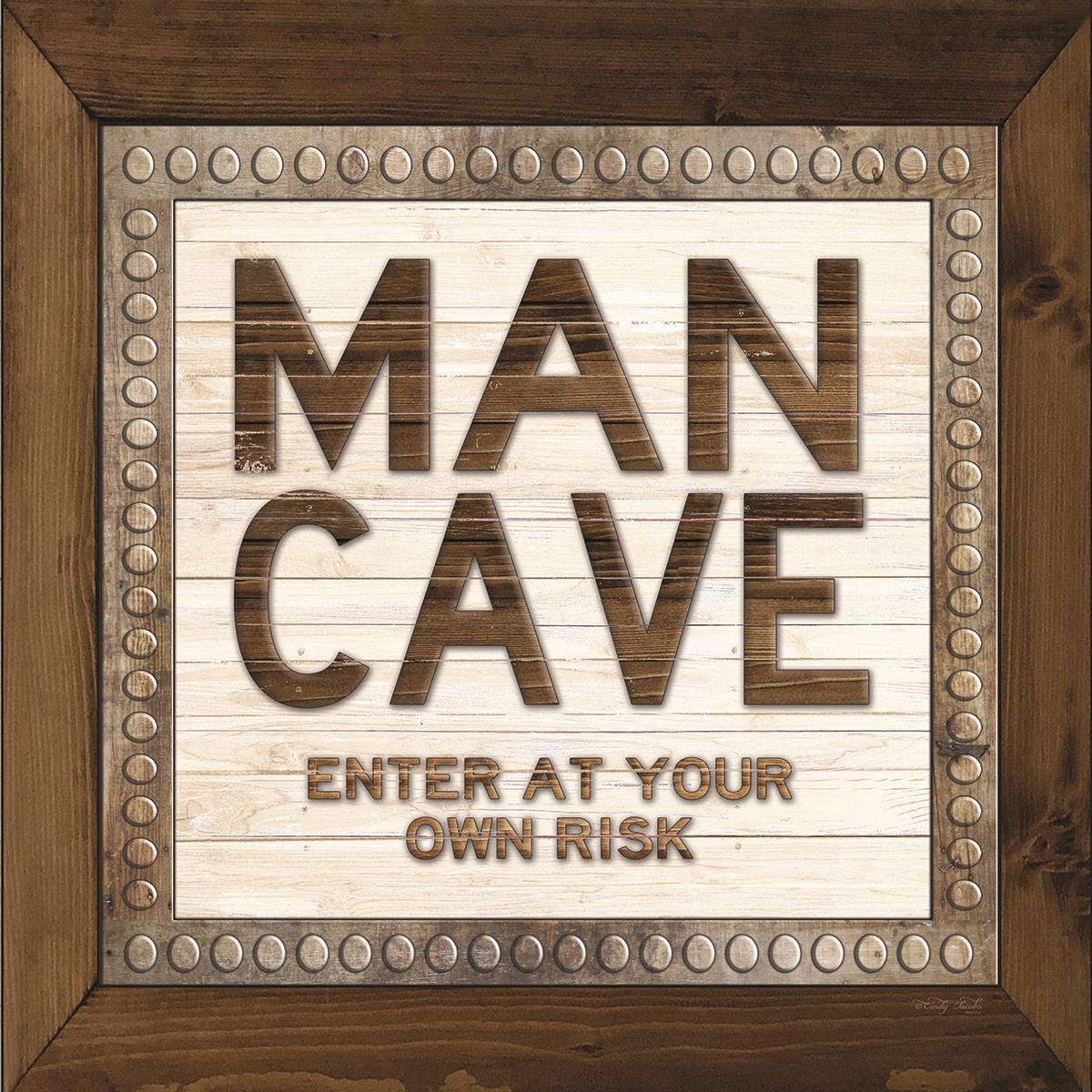 Framed Small - Man Cave By Cindy Jacobs