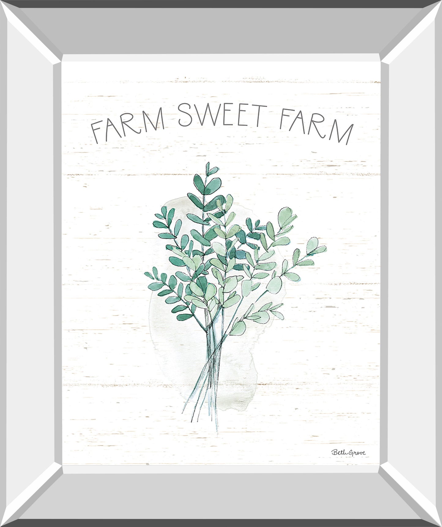 Farmhouse Cotton V By Beth Grove - Mirror Framed Print Wall Art