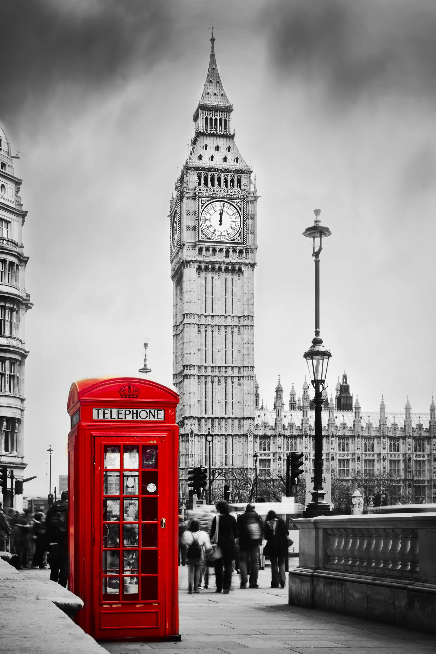 Framed Small - Red Phone Booth
