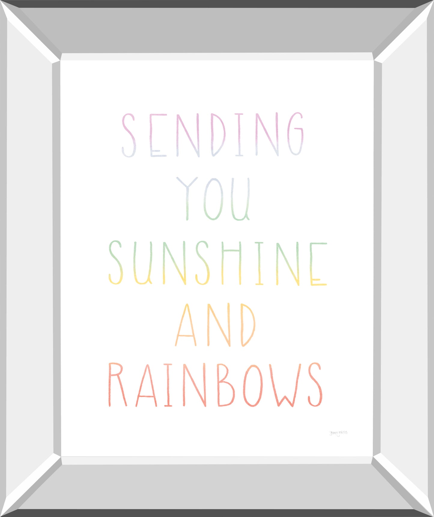 Lets Chase Rainbows VI By Jenaya Jackson - Mirror Framed Print Wall Art