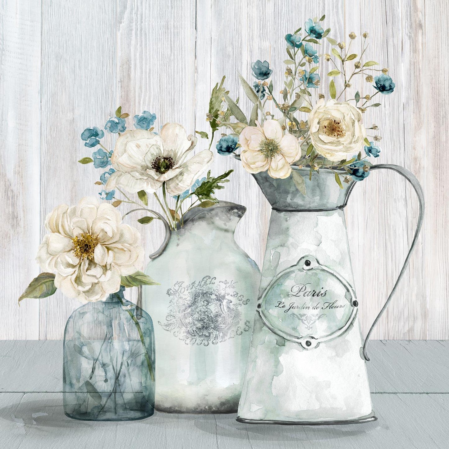 Framed - French Garden Flowers I By Carol Robinson