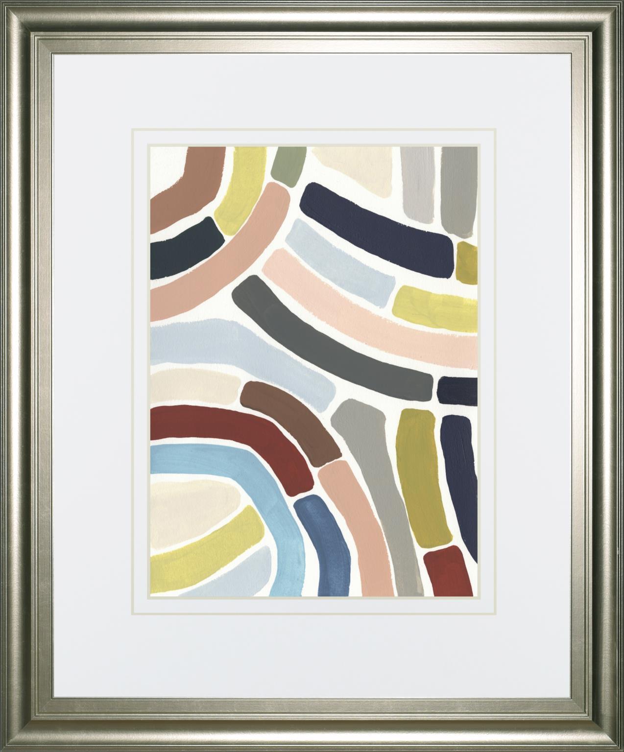 Mosaic Curve I By June Erica Vess - Dark Green