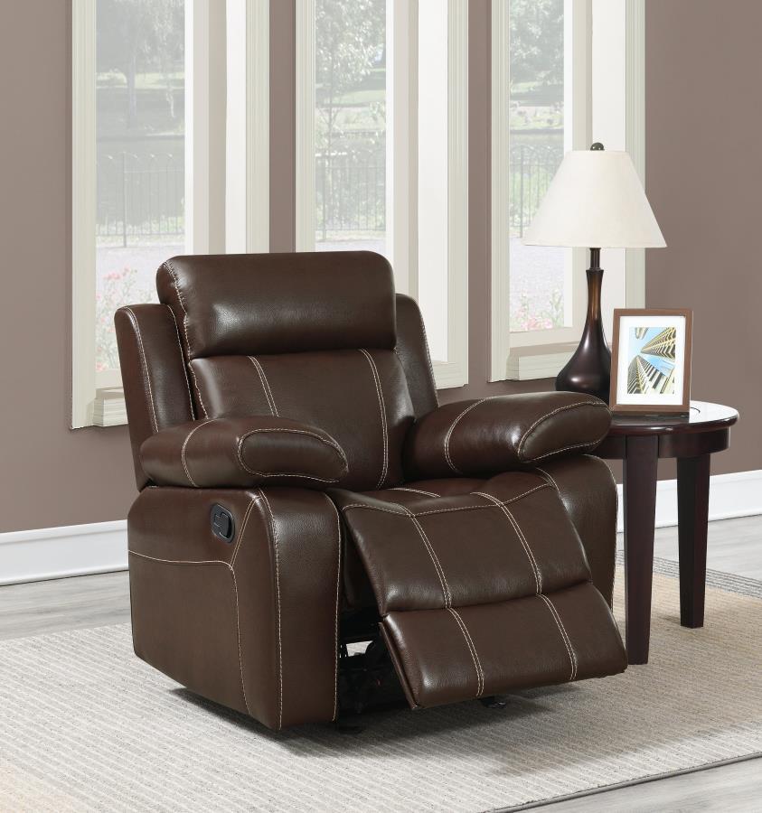 Myleene - Pillow Top Arm Glider Recliner - Brown