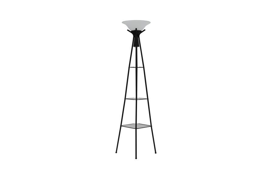 Gianni - Versatile Shelf Tower Floor Lamp - Black