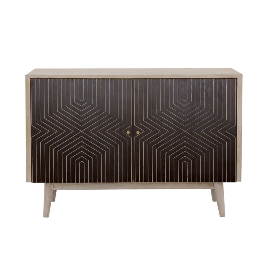 Ixora - 2-door Wood Accent Cabinet - Brown