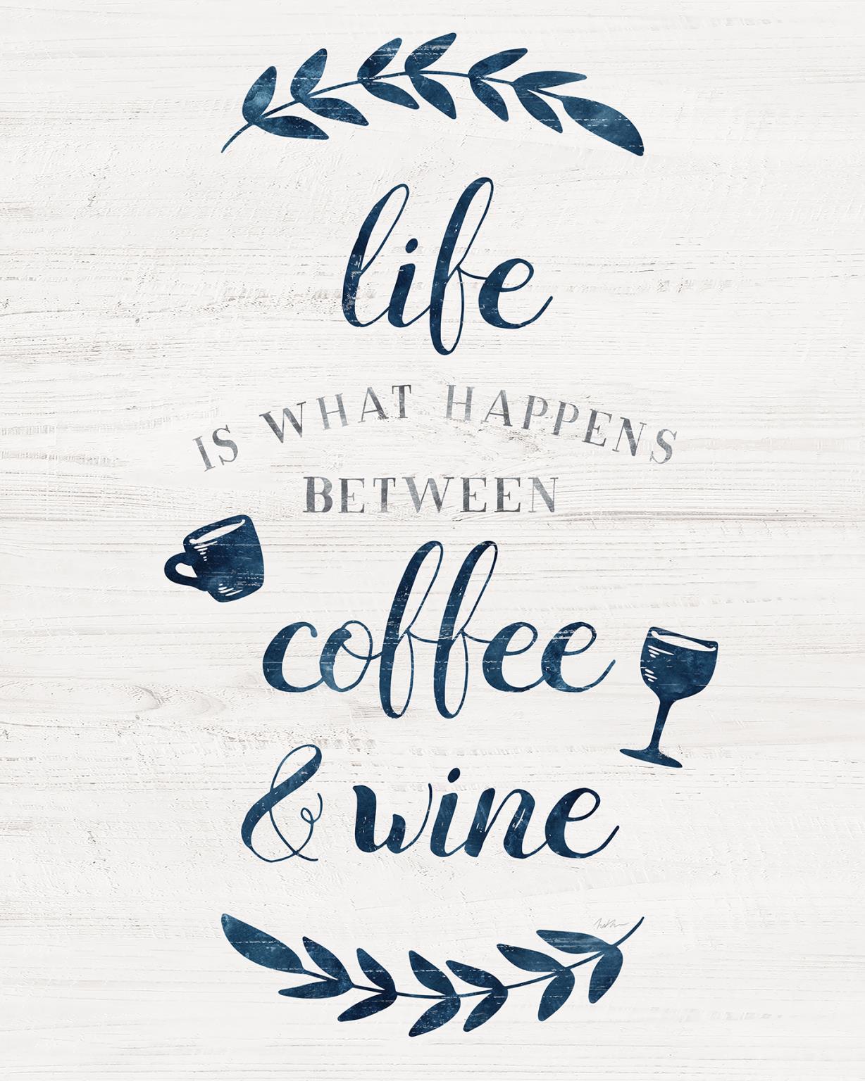 Framed - Between Coffee And Wine By Natalie Carpentieri