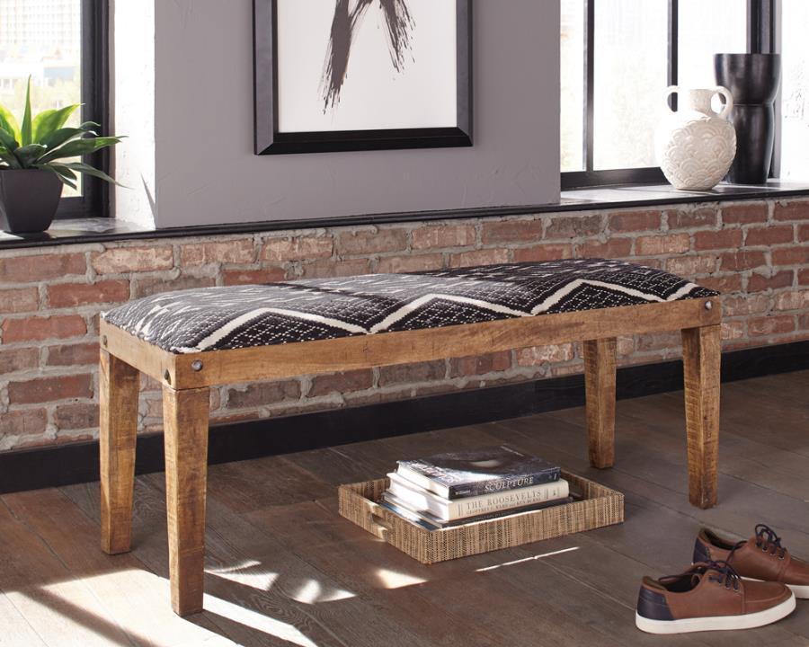 Lamont - Serene Rectangular Upholstered Bench - Light Brown