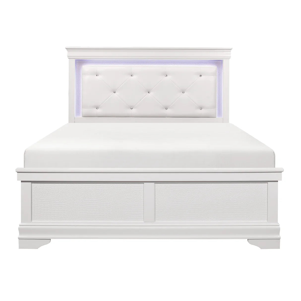 Lana Twin Bed w/ LED Lighting in White