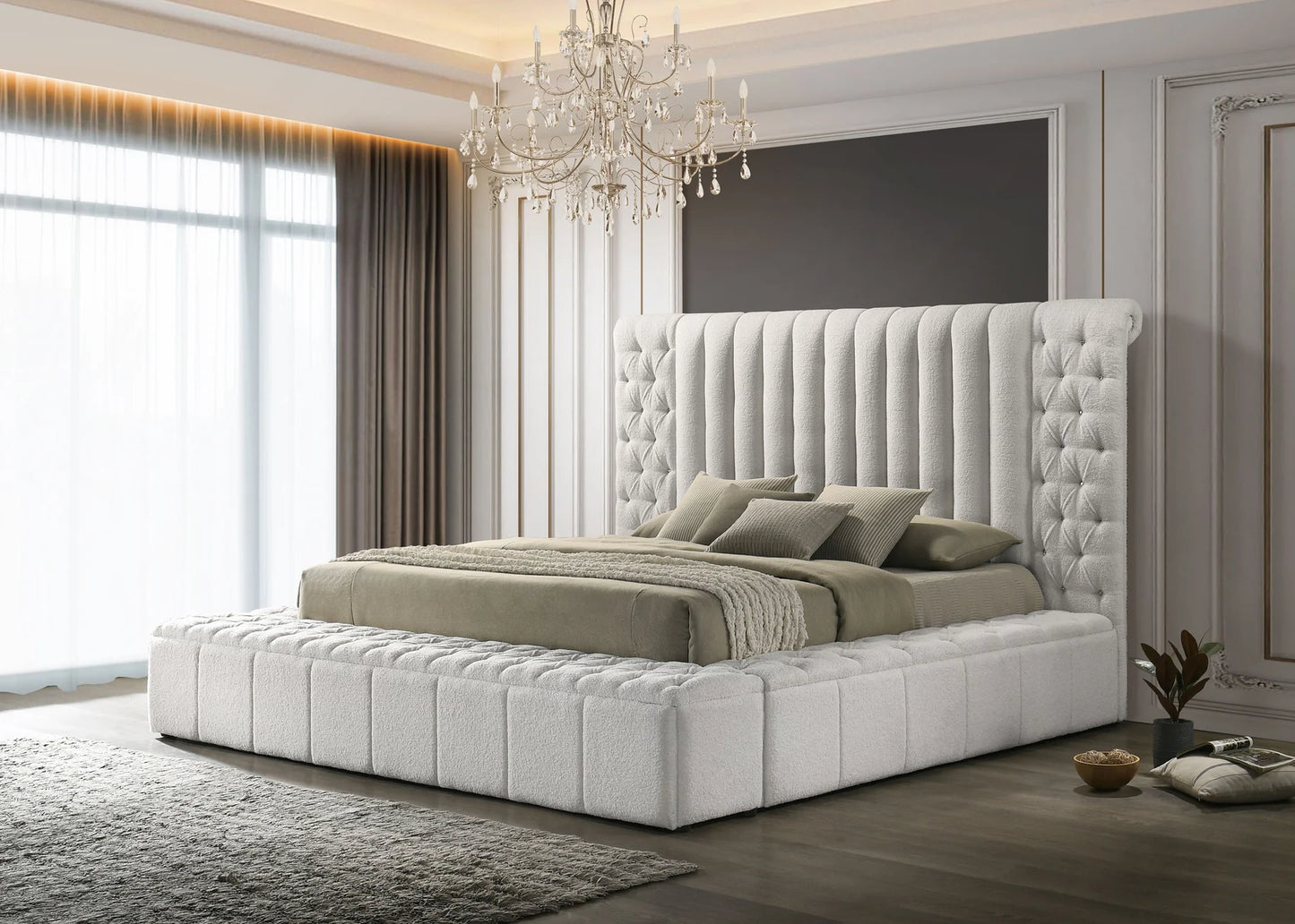 Nice Queen Tufted Storage Bed