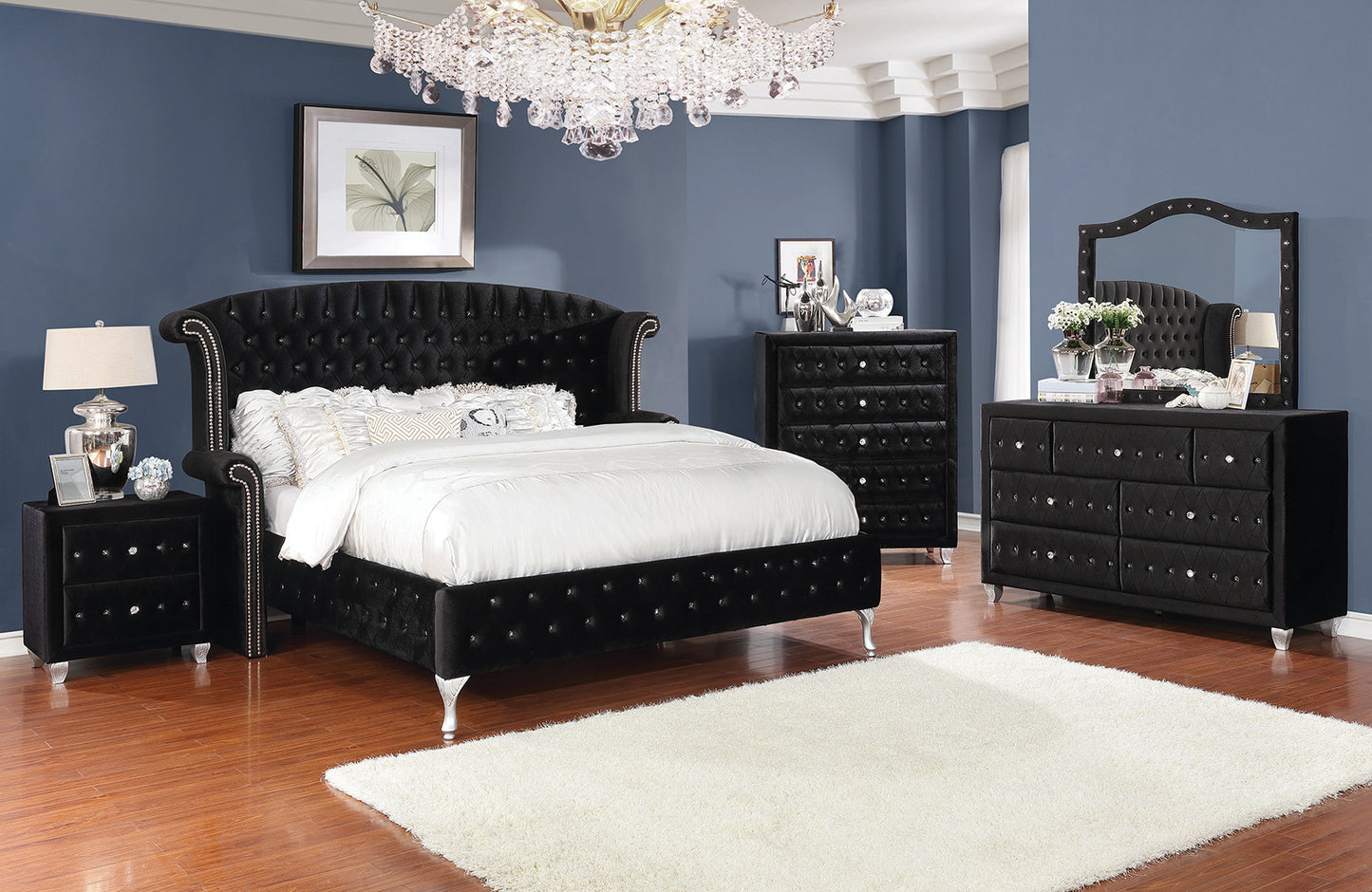 Deanna Velvet Bedroom Set