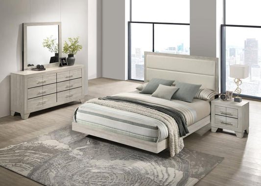 Trenton 4 - 5 piece Queen or Eastern King Bedroom Set Rustic Cream