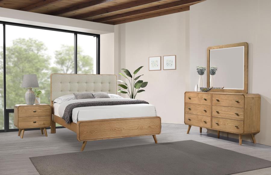 Robyn 4-5 pieces Queen or Eastern King Bedroom Set Light Ash