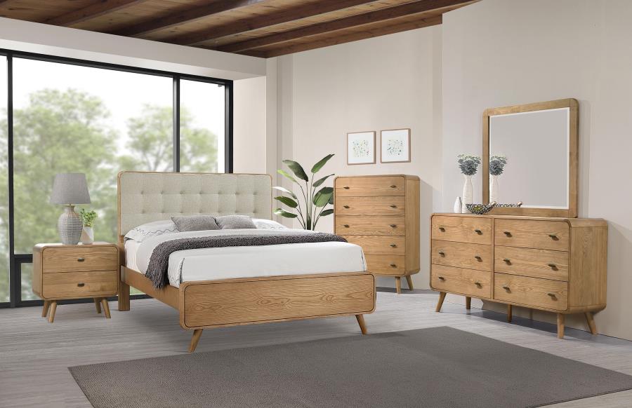 Robyn 4-5 pieces Queen or Eastern King Bedroom Set Light Ash