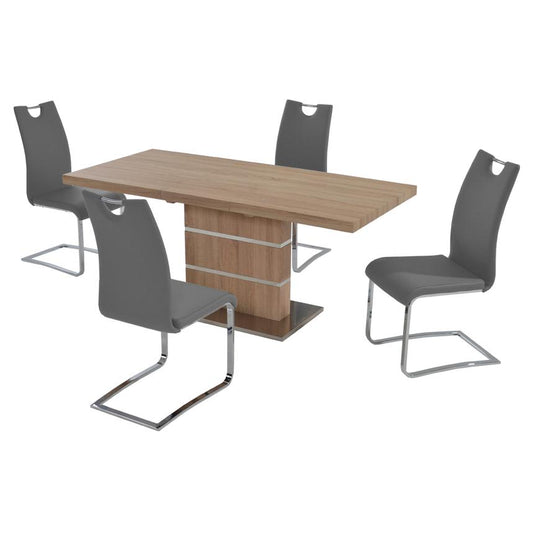 Josseline Grey 5-Piece Dining Set