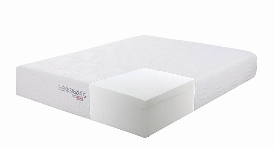 Ian 12" Queen Memory Foam Mattress White