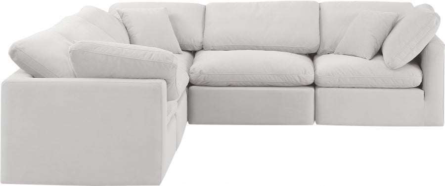 Cloud cozy 4 piece Comfort Modular Sectional Ivory