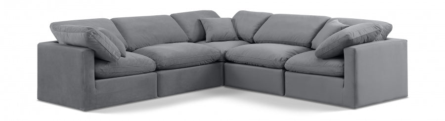 Cloud cozy 4 piece Comfort Modular Sectional Grey