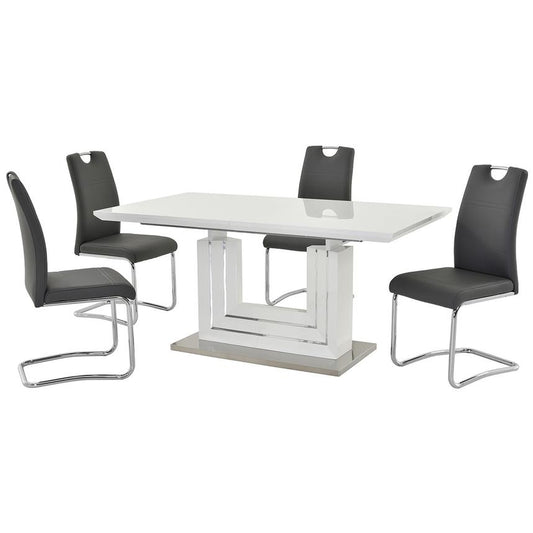 Lila Grey 5-Piece Dining Set