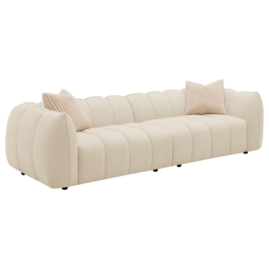 Winchester Boucle Upholstered Extra Long Sofa & chair