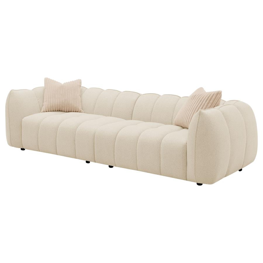 Winchester Boucle Upholstered Extra Long Sofa & chair