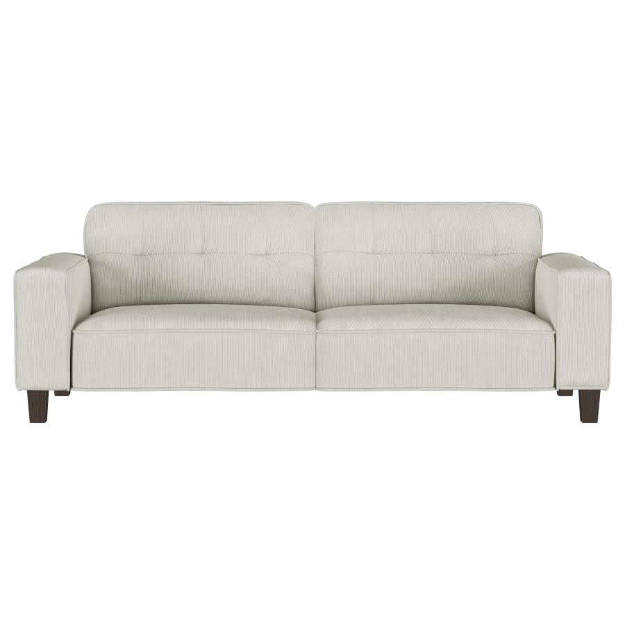 Deerhurst 2-piece Upholstered Track Arm Sofa Set Greige