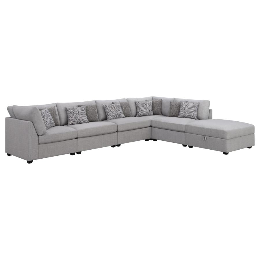 Cambria - 6 Piece Sectional - Light Gray