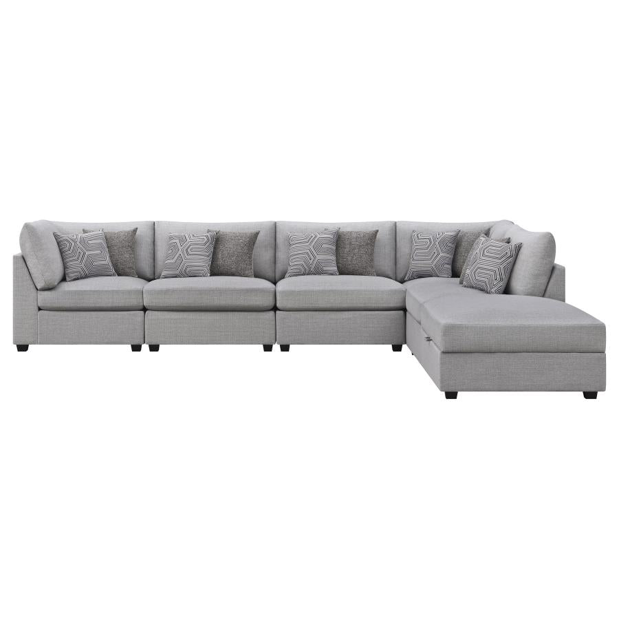 Cambria - 6 Piece Sectional - Light Gray