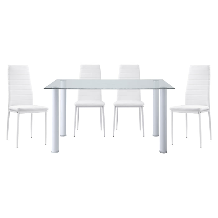 Florian - 5 piece dining Set - white