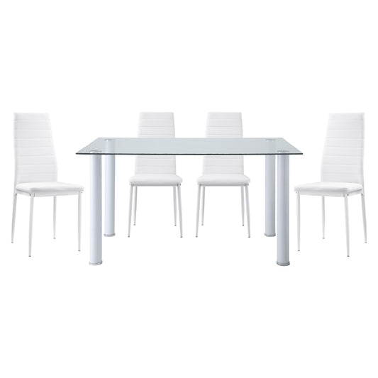 Florian - 5 piece dining Set - white