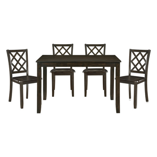 Astoria - 5 Piece Dining Room Set - Charcoal Finish over birch veneer