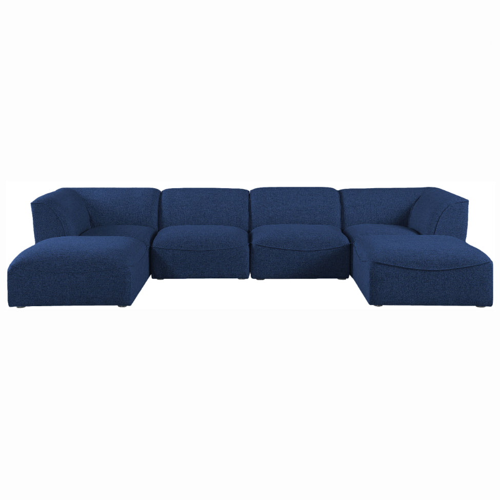 Miramar - Modular Sectional 6 Piece - Navy - Fabric - Modern & Contemporary