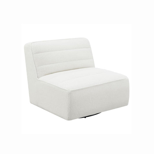 Cobie - Swivel Armless Chair - White