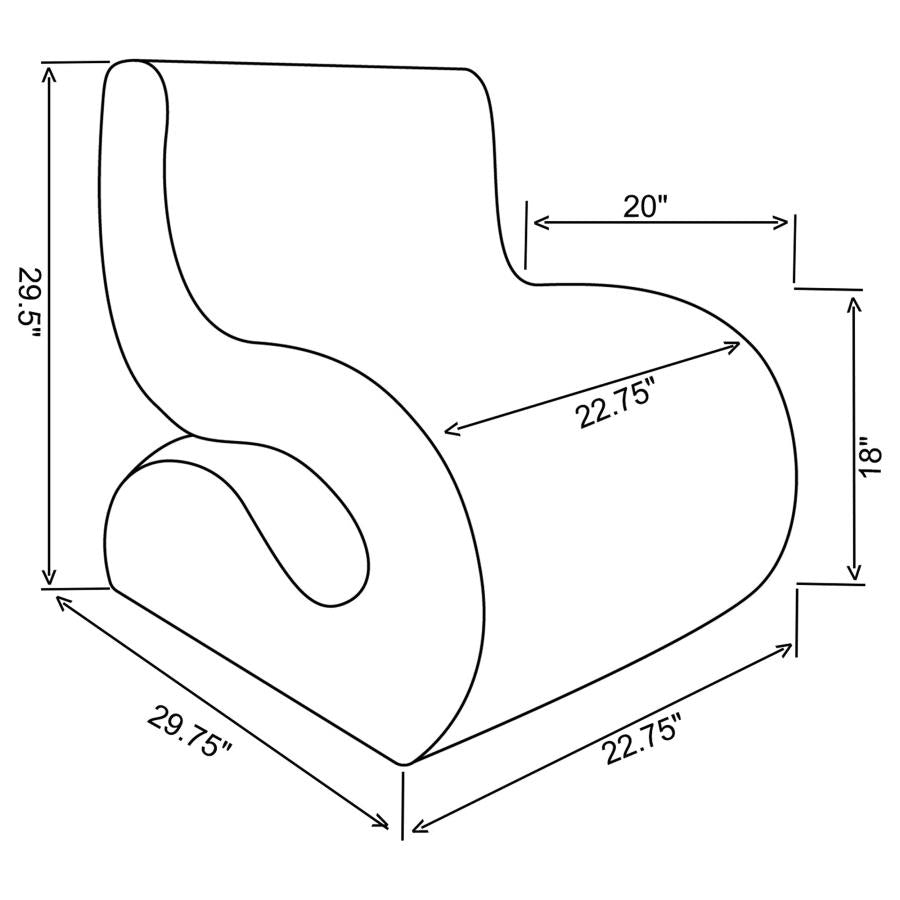 Empire Boucle S-shape chair