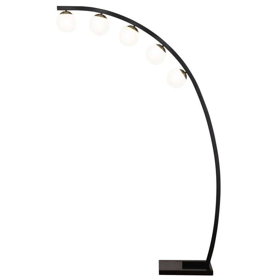 Cody 78-inch Spherical 5-light Arc Metal Floor Lamp Black