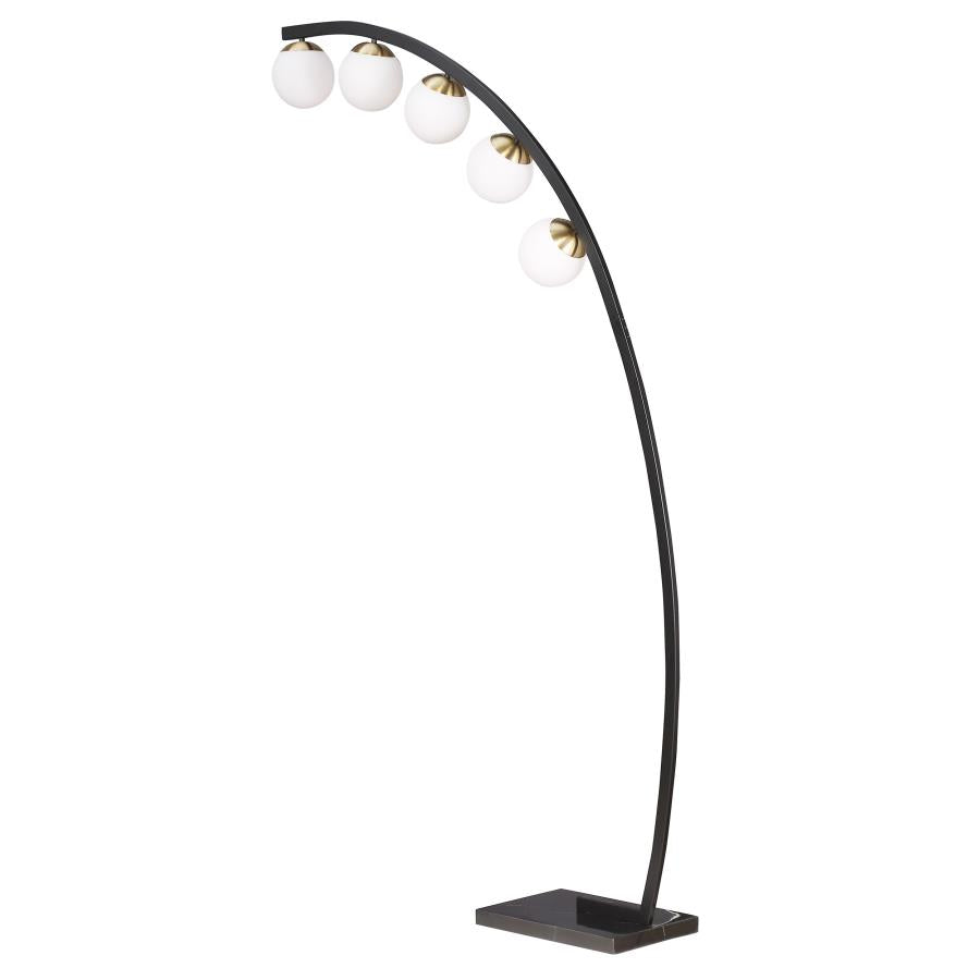 Cody 78-inch Spherical 5-light Arc Metal Floor Lamp Black