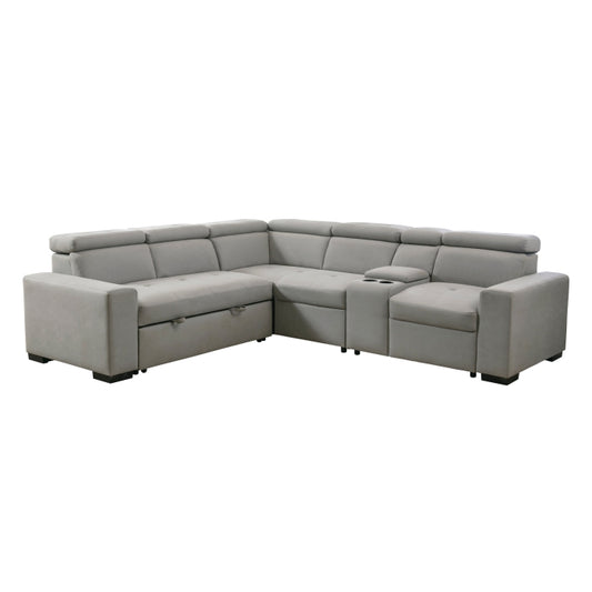Farrah 3-Piece Sectional with Adjustable Headrests, Sleeper
