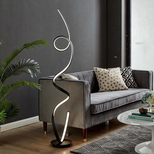 Amsterdam LED Matte Black 63-Inch Floor Lamp - Dimmable