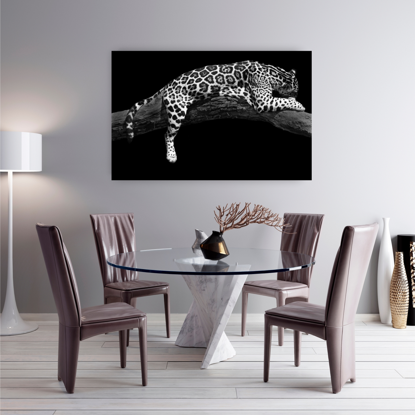 Cheetah Tempered glass wall art