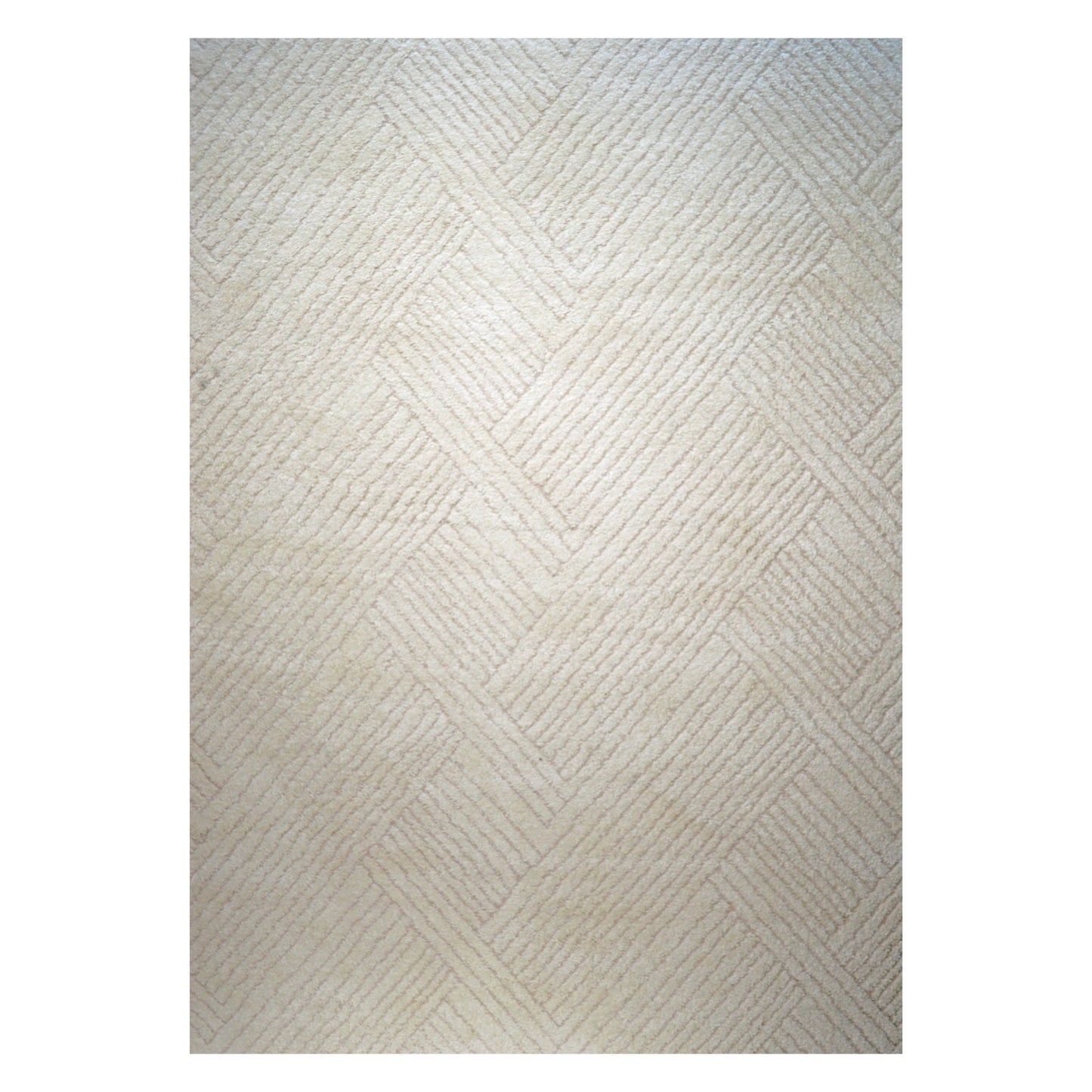 White & Cream Floor Rug GS7457CRE