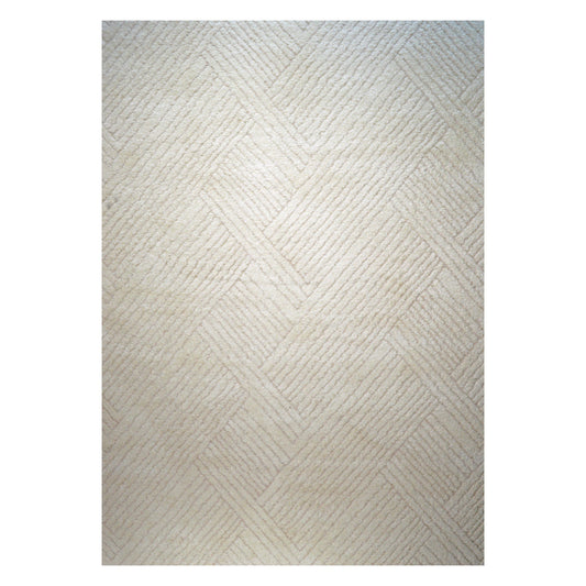 White & Cream Floor Rug GS7457CRE