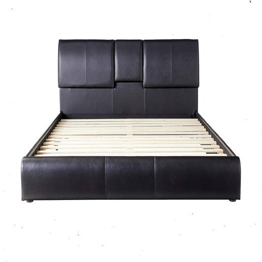 Kofi Black PU leather - Bed w/Storage